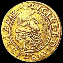 1617 Germany Leiningen .111oz Gold Gulden LIGHTLY