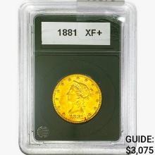 1881 $10 Gold Eagle Blank XF+