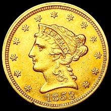 1853 $2.50 Gold Quarter Eagle CLOSELY UNCIRCULATED