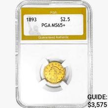 1893 $2.50 Gold Quarter Eagle PGA MS65+