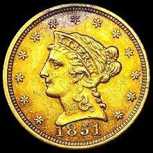 1851 $2.50 Gold Quarter Eagle LIGHTLY CIRCULATED