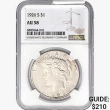 1926-S Silver Peace Dollar NGC AU58