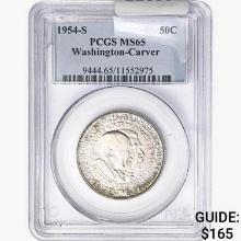 1954-S Washington Carver Half Dollar PCGS MS65