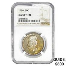 1956 Franklin Half Dollar NGC MS66+ FBL