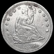 1877 Seated Liberty Quarter CHOICE AU