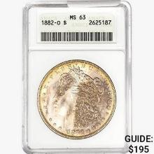 1882-O Morgan Silver Dollar ANACS MS63