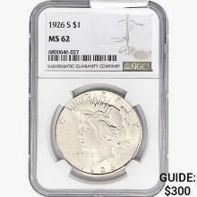 1926-S Silver Peace Dollar NGC MS62