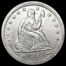 1853 Arws & Rays Seated Liberty Quarter CLOSELY UN