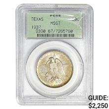 1937 Texas Half Dollar PCGS MS67