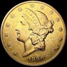 1890-S $20 Gold Double Eagle UNCIRCULATED