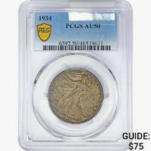 1934 Walking Liberty Half Dollar PCGS AU50