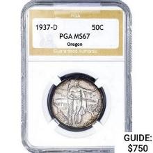 1937-D Oregon Trail Half Dollar PGA MS67