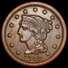 1844 Braided Hair Large Cent CLOSELY UNCIRCULATED