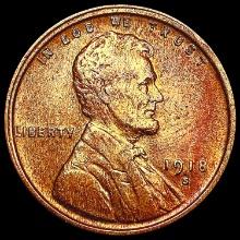 1918-S Wheat Cent CLOSELY UNCIRCULATED