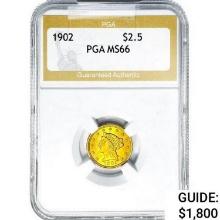 1902 $2.50 Gold Quarter Eagle PGA MS66