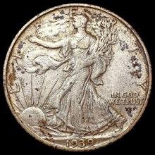 1939-S Walking Liberty Half Dollar CLOSELY UNCIRCU