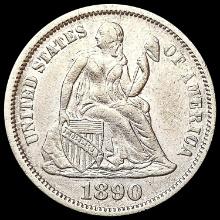 1890 Seated Liberty Dime CLOSELY UNCIRCULATED