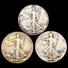 [3] Walking Half Dollars [1917-S, 1927-S, 1929-S]