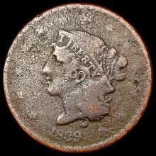 1839 Coronet Head Large Cent NICELY CIRCULATED
