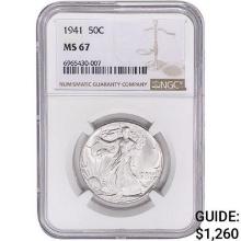 1941 Walking Liberty Half Dollar NGC MS67