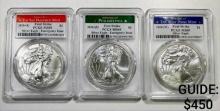 2020-P/S/W 3 Coin American Silver Eagle Set PCGS