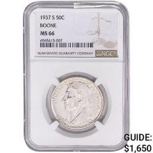 1937-S Boone Half Dollar NGC MS66