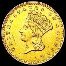 1862 Rare Gold Dollar CHOICE AU