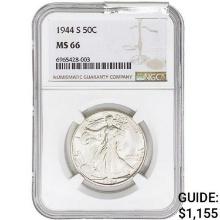 1944-S Walking Liberty Half Dollar NGC MS66