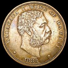 1883 Kingdom of Hawaii Dollar LIGHTLY CIRCULATED