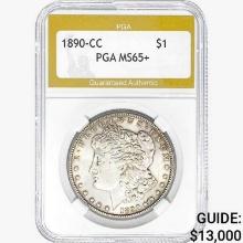 1890-CC Morgan Silver Dollar PGA MS65+