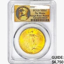 1908 $20 Gold Double Eagle PCGS MS64 No Motto Roug