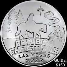 2023 Cowboy Christmas Commemorative 1oz Pure Silver Coin