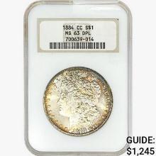 1884-CC Morgan Silver Dollar NGC MS63 DPL