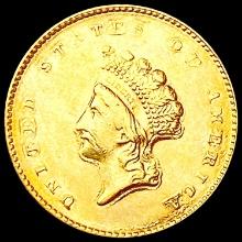 1854 Rare Gold Dollar CHOICE AU