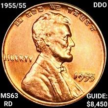 1955/55 DDO Wheat Cent CHOICE BU RD