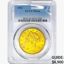 1904 $20 Gold Double Eagle PCGS MS64