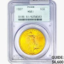 1927 $20 Gold Double Eagle PCGS MS61