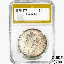 1878 8TF Morgan Silver Dollar PGA MS63+