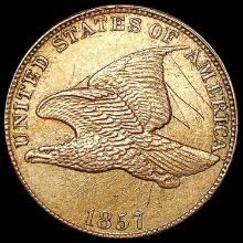 1857 Flying Eagle Dollar CHOICE AU