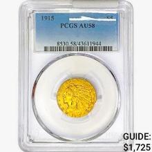 1915 $5 Gold Half Eagle PCGS AU58