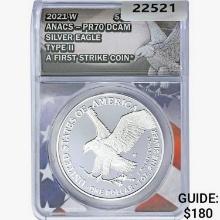 2021-W Silver Eagle ANACS PR70 DCAM Ty II