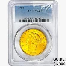 1904 $20 Gold Double Eagle PCGS MS64