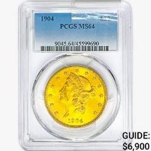 1904 $20 Gold Double Eagle PCGS MS64