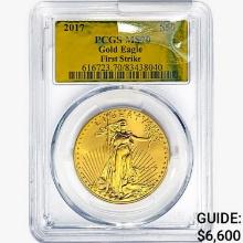 2017 $50 1oz. Gold Eagle PCGS MS70 FS