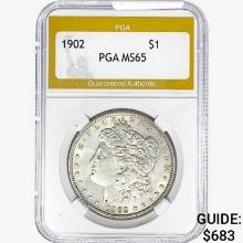 1902 Morgan Silver Dollar PGA MS65