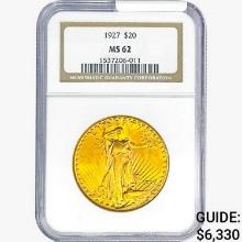 1927 $20 Gold Double Eagle NGC MS62