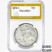 1878-S Silver Trade Dollar PGA MS62+