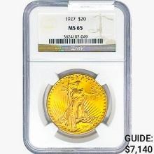 1927 $20 Gold Double Eagle NGC MS65