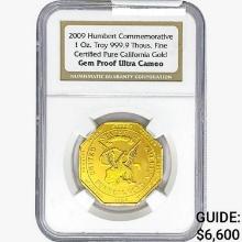 2009 1oz. Gold Humbert Commem. NGC GemPF UC