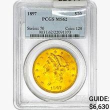 1897 $20 Gold Double Eagle PCGS MS62